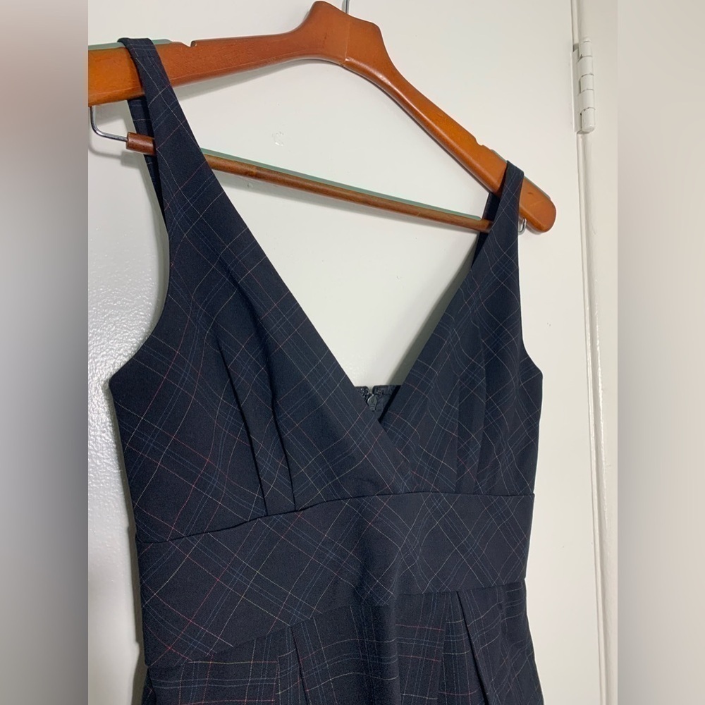 Moulinette Soeurs Scotland Yard black multi color tartan sleeveless mini dress 4 - Picture 3 of 10